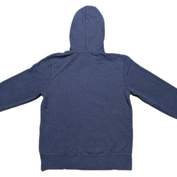 Roots Men’s Medium Hoodie Blue Pullover Sweatshirt Logo Kangaroo Pocket - Picture 3 of 11